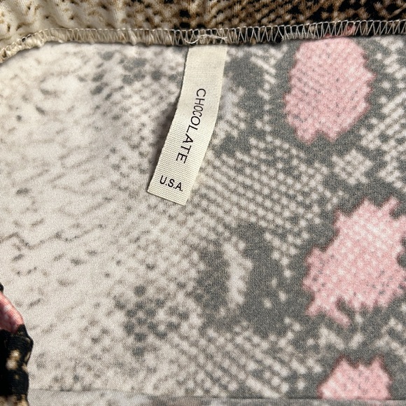 Chocolate Snakeskin Skirt - Picture 4 of 6